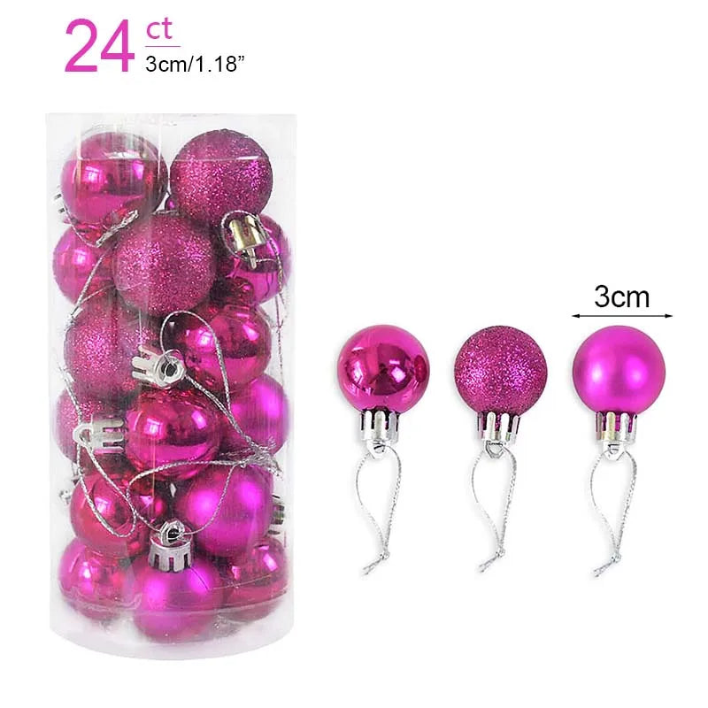 Christmas Ball Ornaments – 1 Box of Hanging Tree Pendants for Holiday Décor, Parties & Gifting