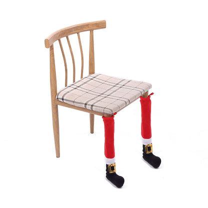 Christmas Table Corner Covers – Festive Belt Buckle Chair & Table Foot Decorations