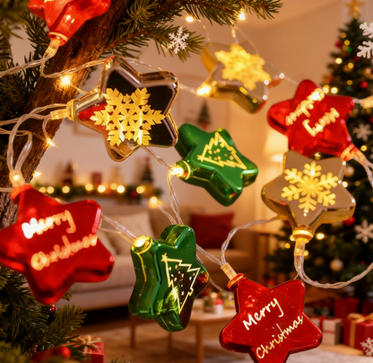 Christmas Electroplating Star Christmas Light LED String