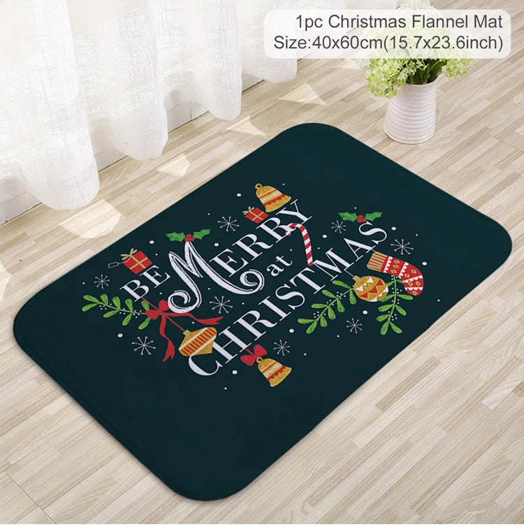 Santa Claus Christmas Door Mat – Outdoor Non‑Slip Welcome Rug for Festive Home Entryway Décor