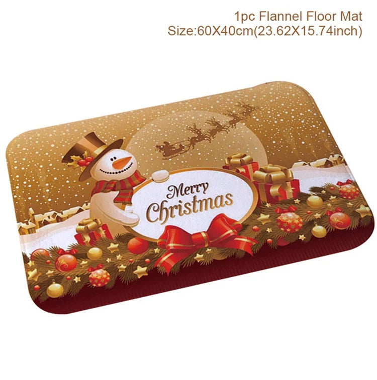 Santa Claus Christmas Door Mat – Outdoor Non‑Slip Welcome Rug for Festive Home Entryway Décor