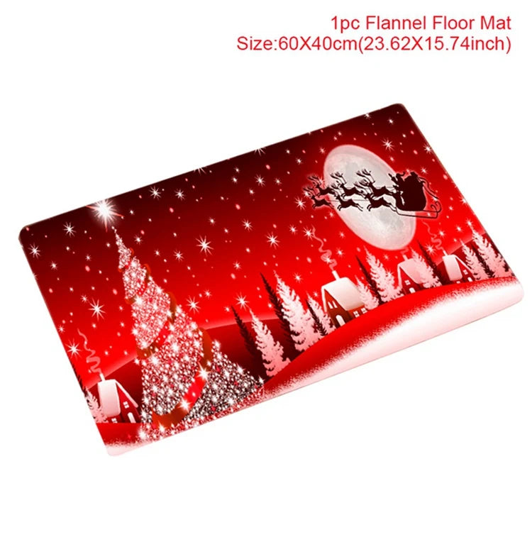 Santa Claus Christmas Door Mat – Outdoor Non‑Slip Welcome Rug for Festive Home Entryway Décor