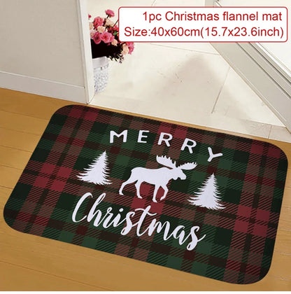 Santa Claus Christmas Door Mat – Outdoor Non‑Slip Welcome Rug for Festive Home Entryway Décor