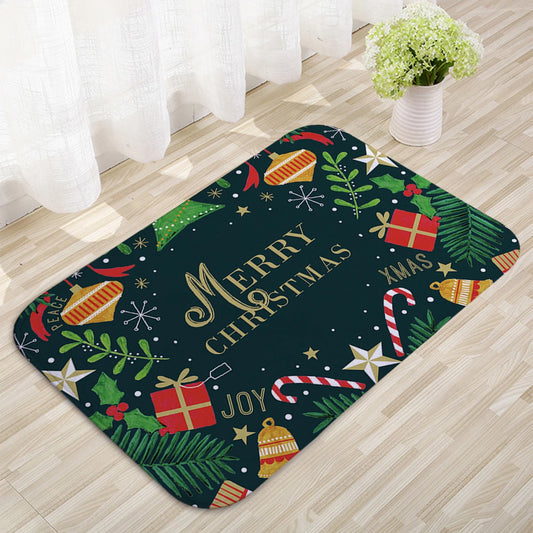 Santa Claus Christmas Door Mat – Outdoor Non‑Slip Welcome Rug for Festive Home Entryway Décor
