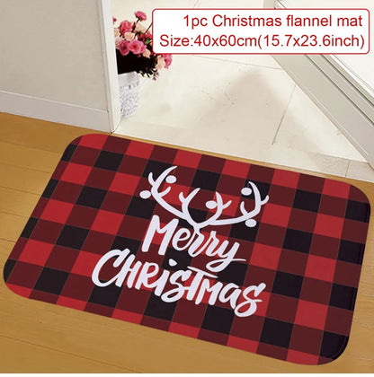 Santa Claus Christmas Door Mat – Outdoor Non‑Slip Welcome Rug for Festive Home Entryway Décor
