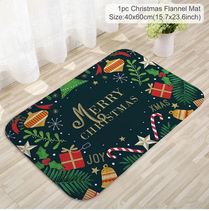 Santa Claus Christmas Door Mat – Outdoor Non‑Slip Welcome Rug for Festive Home Entryway Décor