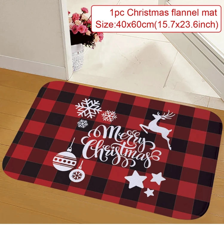 Santa Claus Christmas Door Mat – Outdoor Non‑Slip Welcome Rug for Festive Home Entryway Décor