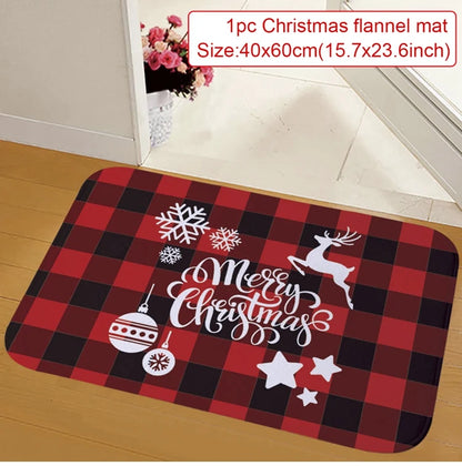 Santa Claus Christmas Door Mat – Outdoor Non‑Slip Welcome Rug for Festive Home Entryway Décor