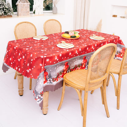 Christmas Decoration Creative Christmas Printed Tablecloth Table Flag Christmas Desktop Decoration Supplies
