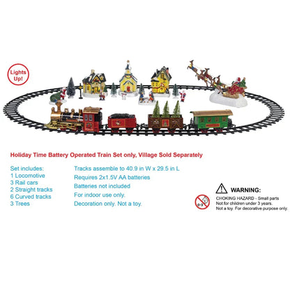 Christmas Village Train Set – Festive Holiday Railway Decoration for Winter Villages & Home Displays