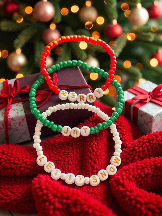 Christmas Bracelets – Festive Holiday Wristbands for Kids, Parties, Stocking Fillers & Seasonal Gifts