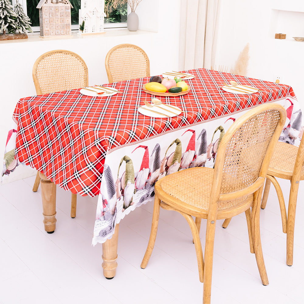 Christmas Decoration Creative Christmas Printed Tablecloth Table Flag Christmas Desktop Decoration Supplies
