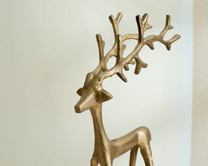 Malva Christmas Ornament – Gold Deer Ceramic Holiday Hanging Decoration