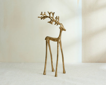 Malva Christmas Ornament – Gold Deer Ceramic Holiday Hanging Decoration