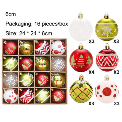 Christmas decorations 16 PCS Christmas Ball Decoration Christmas Tree Pendant Home Party Decoration