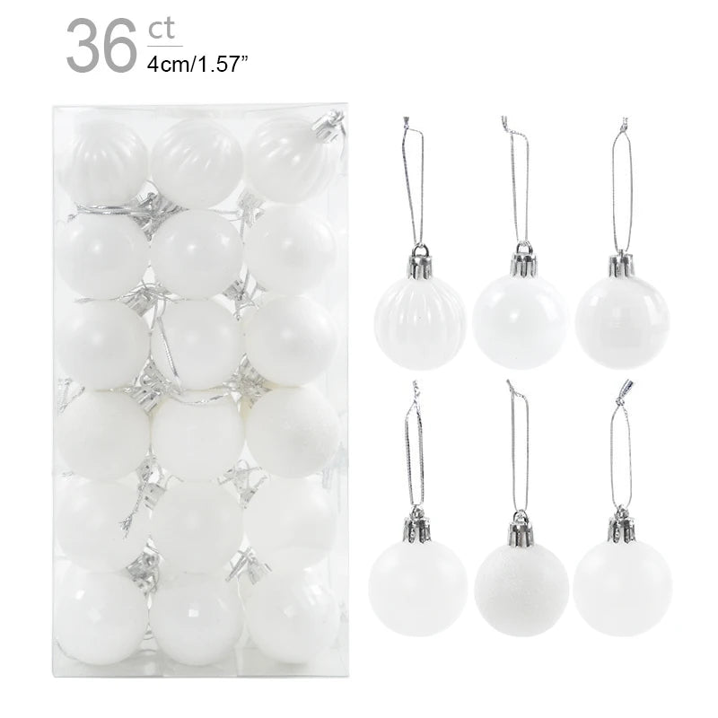 Christmas Ball Ornaments – 1 Box of Hanging Tree Pendants for Holiday Décor, Parties & Gifting