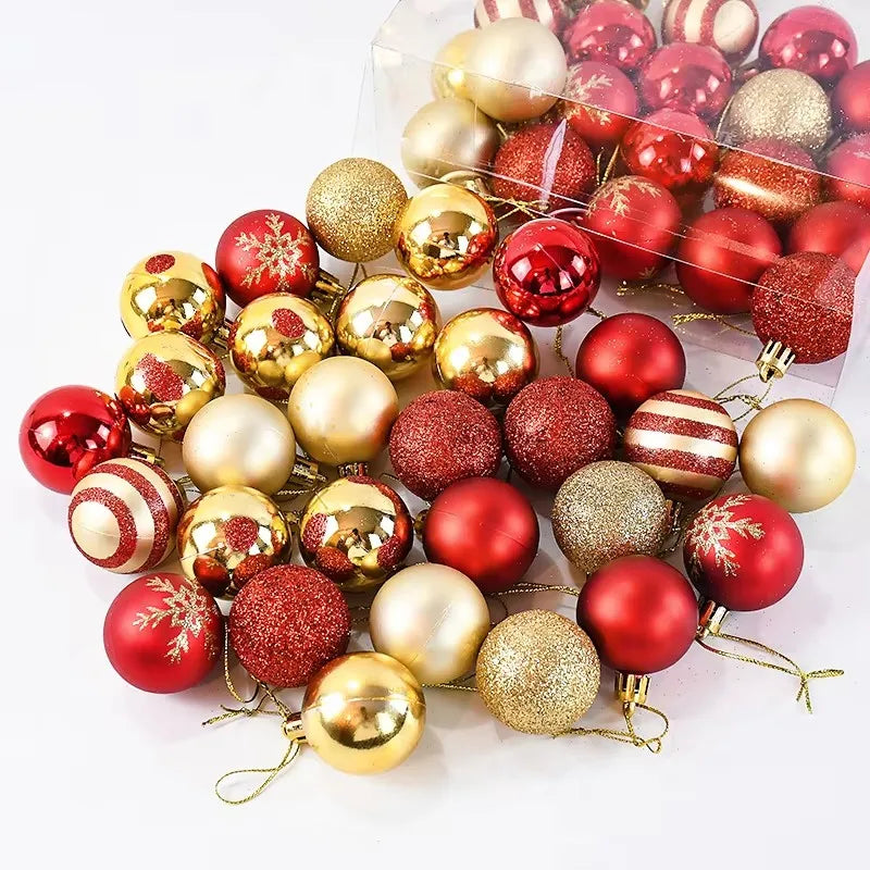 50‑Piece Christmas Ball Ornaments – Boxed Hanging Tree Pendants for Holiday Décor, Parties & Gifting