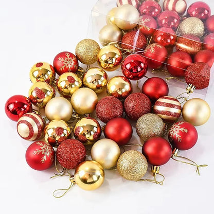 50‑Piece Christmas Ball Ornaments – Boxed Hanging Tree Pendants for Holiday Décor, Parties & Gifting