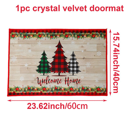 Santa Claus Christmas Door Mat – Outdoor Non‑Slip Welcome Rug for Festive Home Entryway Décor