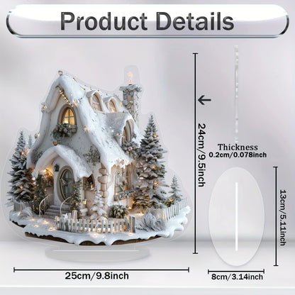 Bohemian Christmas Desktop Ornament – 2D Acrylic Festival Decoration for Bedroom & Seasonal Gifting
