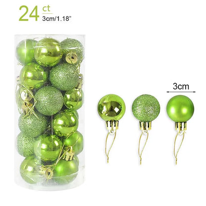 Christmas Ball Ornaments – 1 Box of Hanging Tree Pendants for Holiday Décor, Parties & Gifting