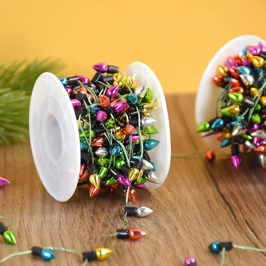 5M Colorful Bulb String Garland – Christmas Tree Decoration & DIY Holiday Home Ornament (Not LED)