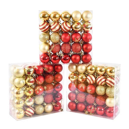 50‑Piece Christmas Ball Ornaments – Boxed Hanging Tree Pendants for Holiday Décor, Parties & Gifting