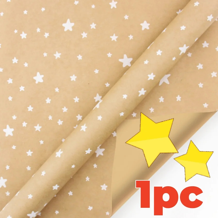 Christmas Gift Wrapping Paper Roll – Snowflake & Tree Pattern (16.9" × 590") Eco‑Friendly Holiday Packaging for Presents