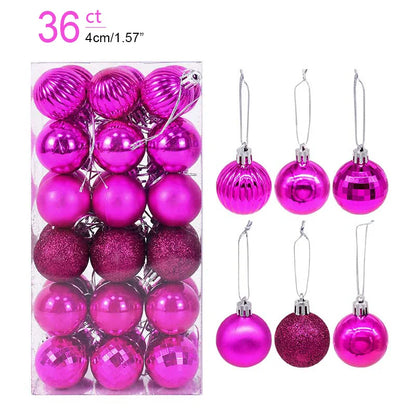 Christmas Ball Ornaments – 1 Box of Hanging Tree Pendants for Holiday Décor, Parties & Gifting