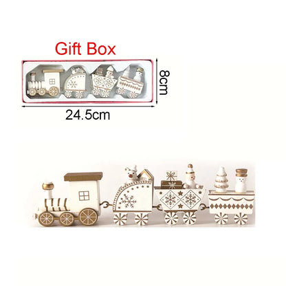 Christmas Wooden Train Ornament – Moving Train Decoration for Home, Noel & New Year Gifting