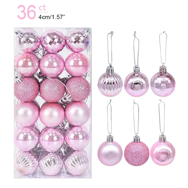 Christmas Ball Ornaments – 1 Box of Hanging Tree Pendants for Holiday Décor, Parties & Gifting