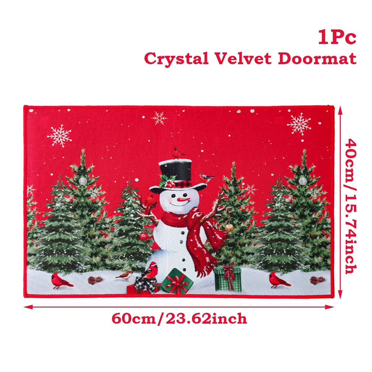 Santa Claus Christmas Door Mat – Outdoor Non‑Slip Welcome Rug for Festive Home Entryway Décor