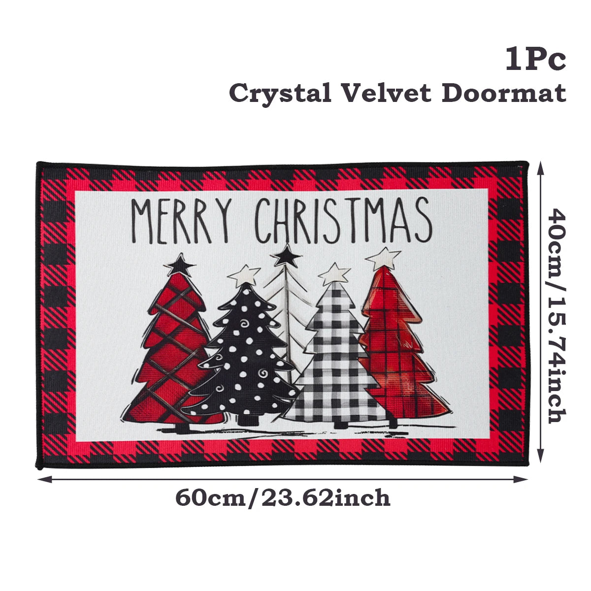 Santa Claus Christmas Door Mat – Outdoor Non‑Slip Welcome Rug for Festive Home Entryway Décor