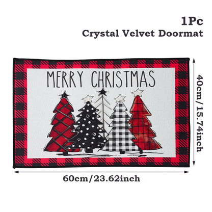 Santa Claus Christmas Door Mat – Outdoor Non‑Slip Welcome Rug for Festive Home Entryway Décor