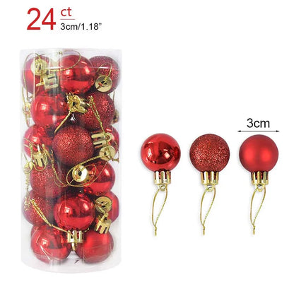 Christmas Ball Ornaments – 1 Box of Hanging Tree Pendants for Holiday Décor, Parties & Gifting