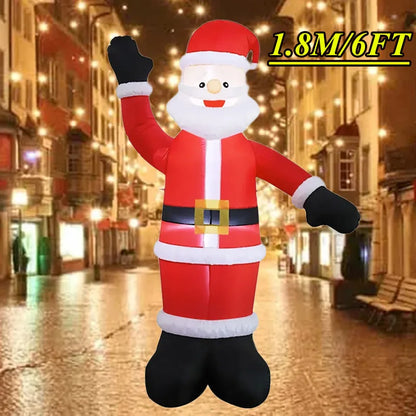 Christmas Inflatable Decoration with Built‑In LED Lights – Polyester Ornament with UK Plug for Indoor & Outdoor Holiday Displays