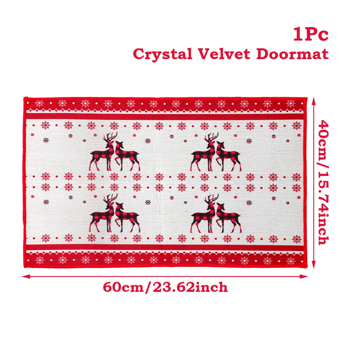 Santa Claus Christmas Door Mat – Outdoor Non‑Slip Welcome Rug for Festive Home Entryway Décor