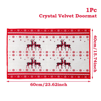 Santa Claus Christmas Door Mat – Outdoor Non‑Slip Welcome Rug for Festive Home Entryway Décor