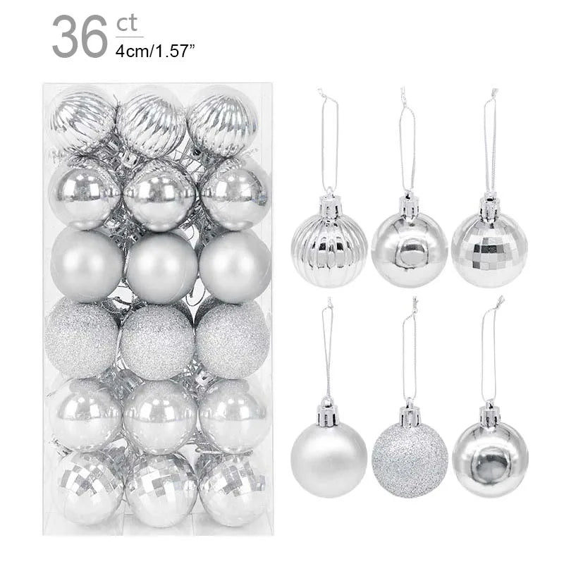 Christmas Ball Ornaments – 1 Box of Hanging Tree Pendants for Holiday Décor, Parties & Gifting