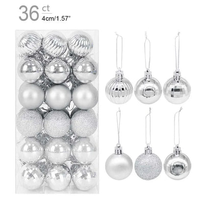 Christmas Ball Ornaments – 1 Box of Hanging Tree Pendants for Holiday Décor, Parties & Gifting