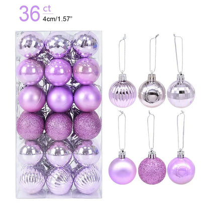 Christmas Ball Ornaments – 1 Box of Hanging Tree Pendants for Holiday Décor, Parties & Gifting