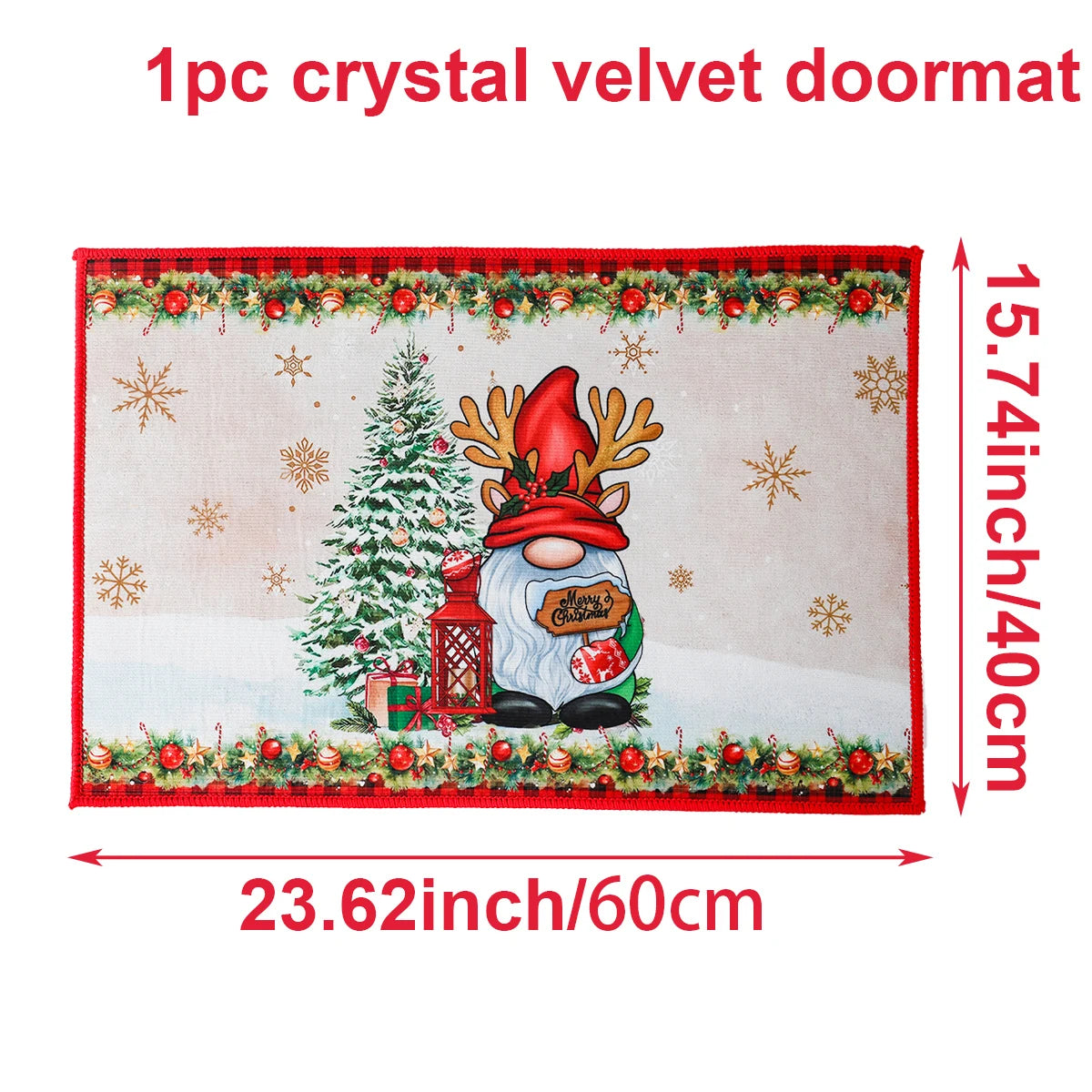 Santa Claus Christmas Door Mat – Outdoor Non‑Slip Welcome Rug for Festive Home Entryway Décor