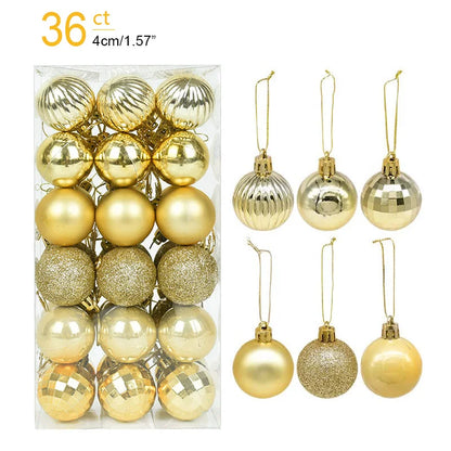 Christmas Ball Ornaments – 1 Box of Hanging Tree Pendants for Holiday Décor, Parties & Gifting