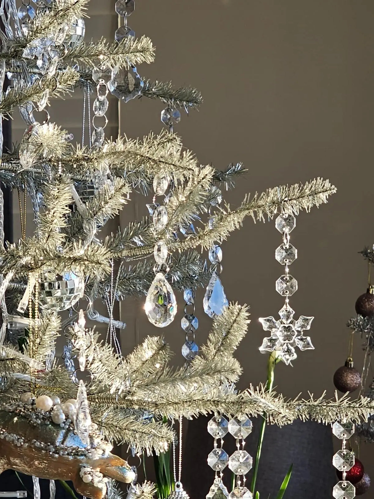 10/20/30 Clear Acrylic Snowflake Ornaments – Crystal Christmas Tree Decorations for Hanging & Holiday Styling