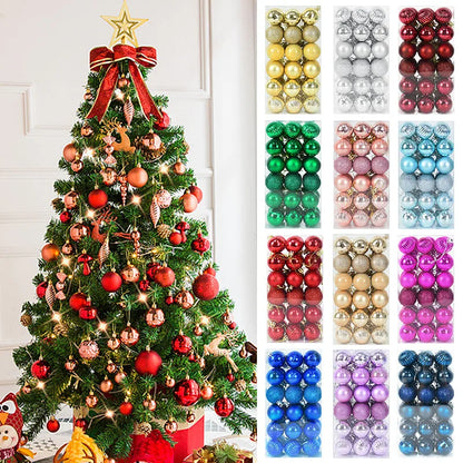 Christmas Ball Ornaments – 1 Box of Hanging Tree Pendants for Holiday Décor, Parties & Gifting