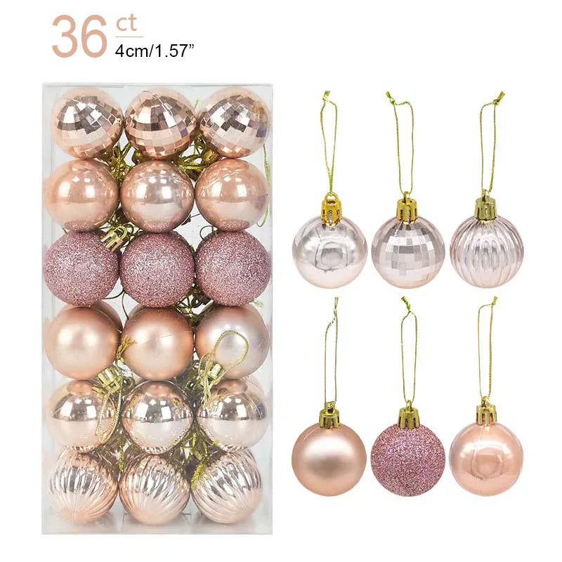 Christmas Ball Ornaments – 1 Box of Hanging Tree Pendants for Holiday Décor, Parties & Gifting