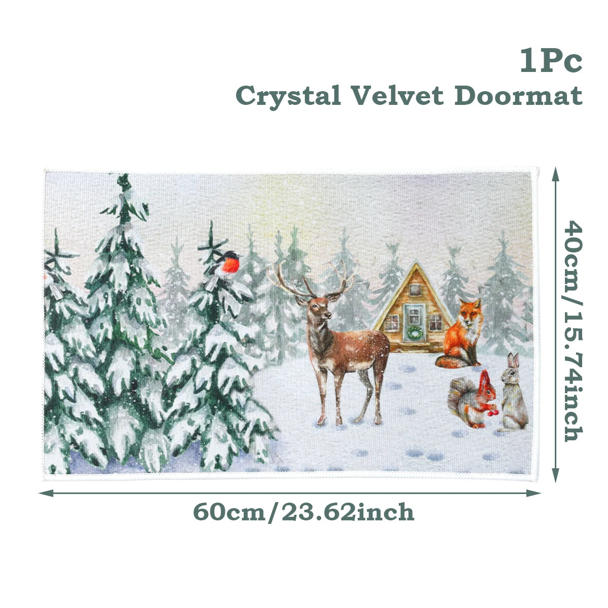 Santa Claus Christmas Door Mat – Outdoor Non‑Slip Welcome Rug for Festive Home Entryway Décor