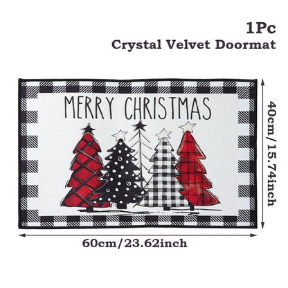 Santa Claus Christmas Door Mat – Outdoor Non‑Slip Welcome Rug for Festive Home Entryway Décor