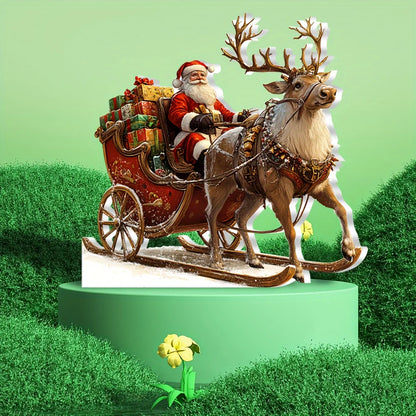 Bohemian Christmas Desktop Ornament – 2D Acrylic Festival Decoration for Bedroom & Seasonal Gifting