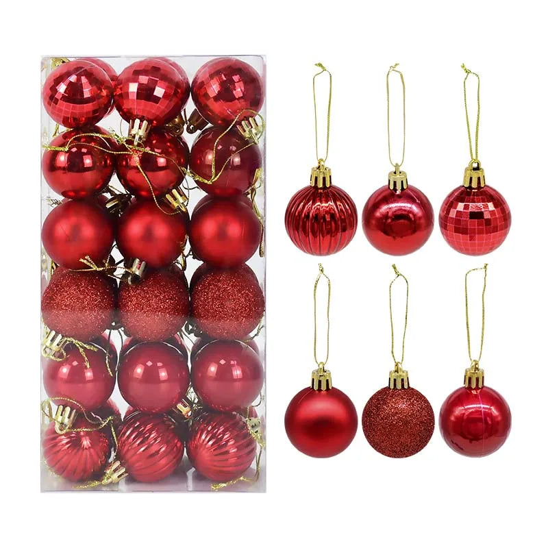 Christmas Ball Ornaments – 1 Box of Hanging Tree Pendants for Holiday Décor, Parties & Gifting